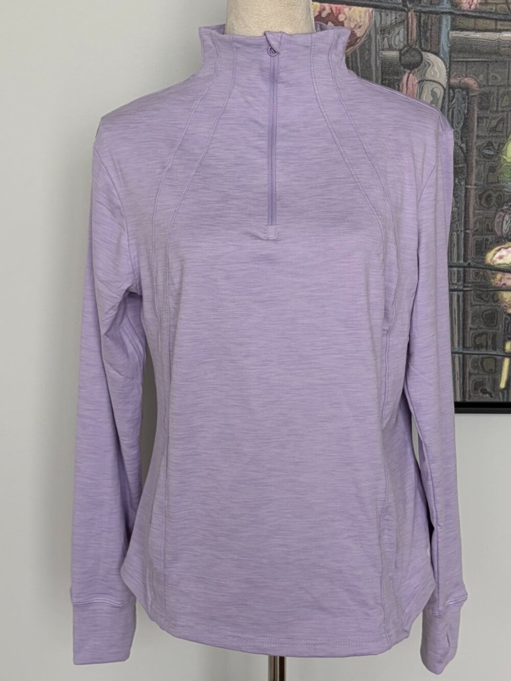 Layer 8 Lavender 1/2 Zip Long Sleeve Top XL